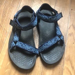 Blue Teva Sandals